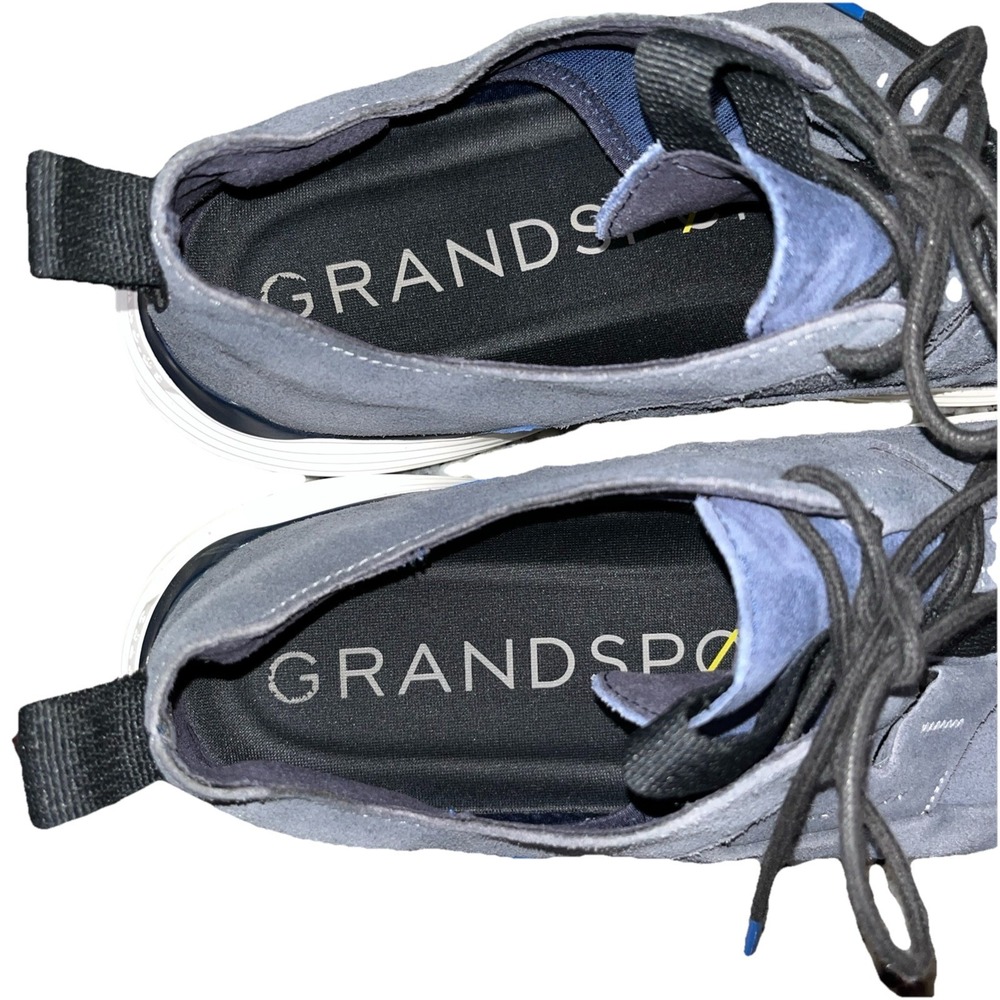 Cole Haan Grandsport Shoes Men's 13 M Blue Suede Oxford Sneakers Casual Preppy - Picture 4 of 16